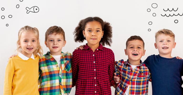 Group of smiling children